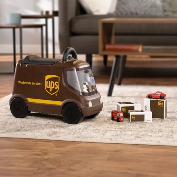 NEW Radio Flyer UPS Delivery Truck Toy Car Baby Toy Pretend Play Ride On Push Pu - Picture 11 of 16
